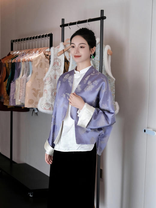 瑕疵|盛唐婧 |双面穿凤戏牡丹真丝外套 商品图5