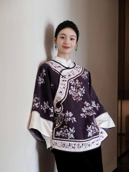 盛唐牡丹| 高货-大宋玉兰重工刺绣中式太太服-紫白 商品图0