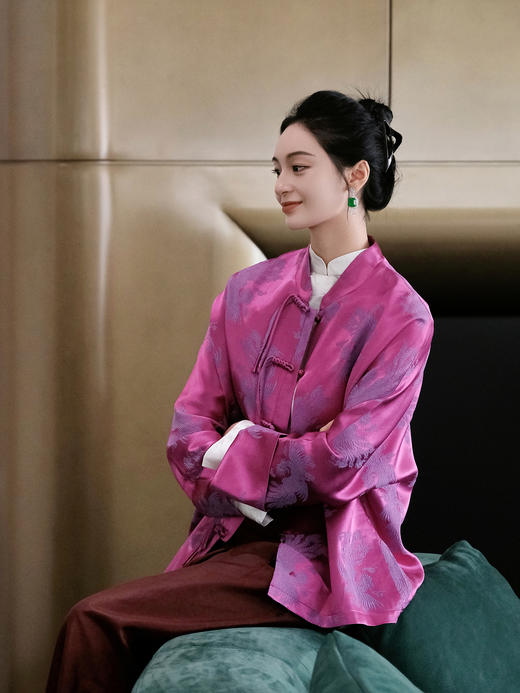 瑕疵|盛唐婧 |桑蚕丝火凤凰紫外套 商品图2