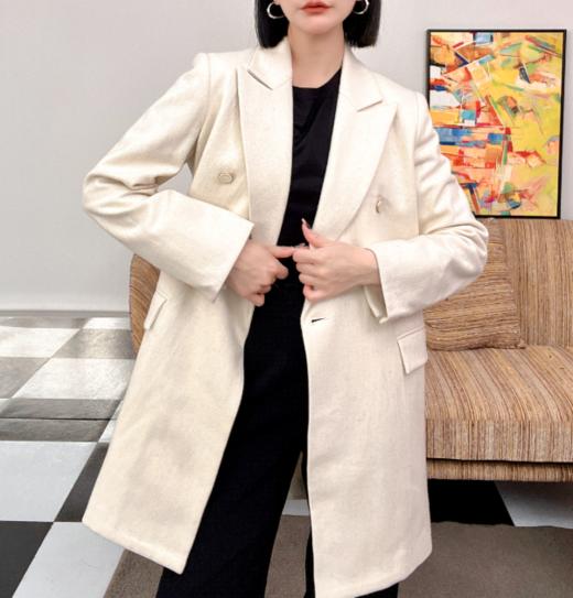 M1臣禾 中长款西装外套大衣K204011120 商品图0