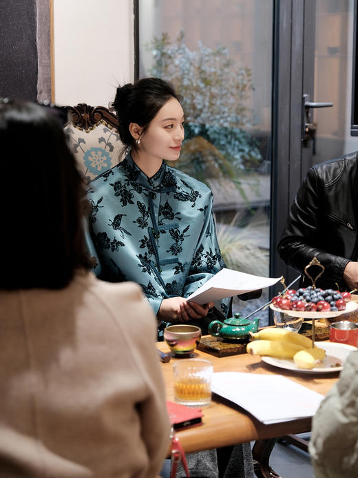 瑕疵|盛唐牡丹| 水绿色蝶恋花纹漳缎外套[特价品](特殊商品不退不换) 商品图2