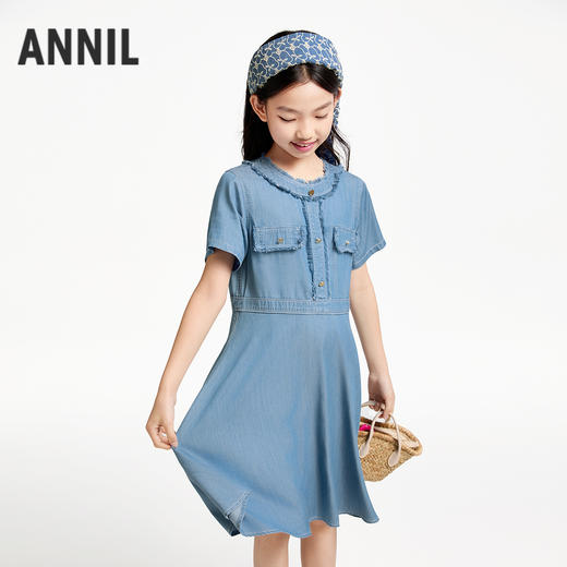 女童短袖连衣裙夏季新款安奈儿童装EG523030 商品图2