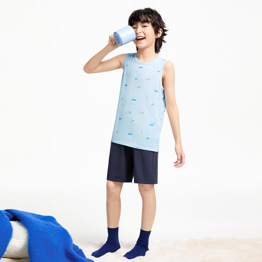 男童背心家居服套装夏季新款安奈儿童装JB522057 商品图3
