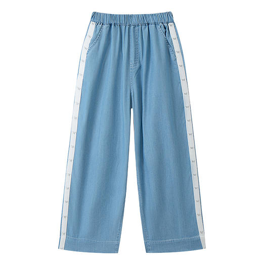 【抗菌防晒冰皮牛仔】女童清爽抑菌牛仔单裤百搭裤子夏季新款安奈儿童装EG526063 商品图7