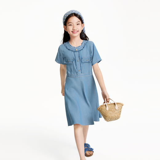 女童短袖连衣裙夏季新款安奈儿童装EG523030 商品图5