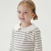 马克珍妮女童花边娃娃领条纹长袖T恤 儿童打底衫秋装新款241180 商品缩略图4