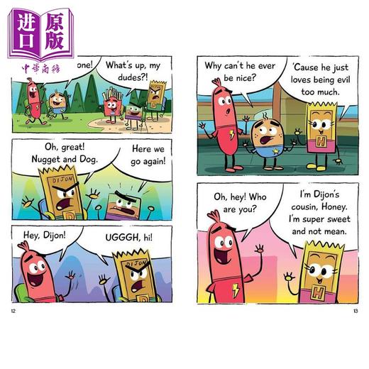 【中商原版】齐齐学会读漫画2级 热狗和鸡块 3册 Ready-to-Read Graphics Level 2 Nugget And Dog Collection Boxed Set 原版 商品图4