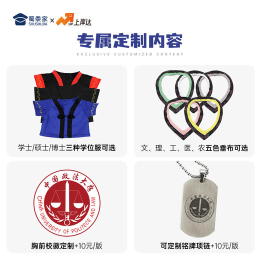 【毕业熊】可定制创意毛绒公仔玩具 礼盒装小熊玩偶送礼摆件 商品图1