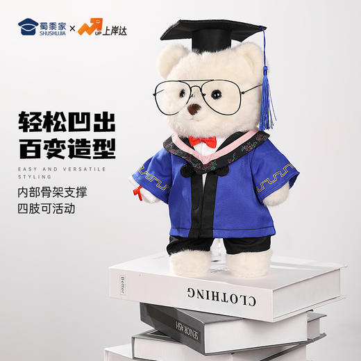 【毕业熊】可定制创意毛绒公仔玩具 礼盒装小熊玩偶送礼摆件 商品图3