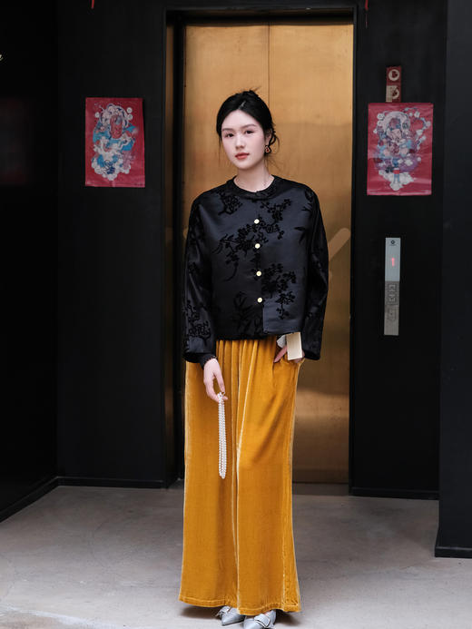 盛唐牡丹| 梅兰竹菊漳缎对襟外套 商品图4