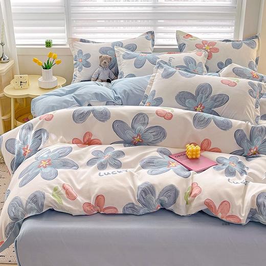 春夏季【A类小清新四件套】水洗棉床单被套枕套 学生宿舍三件套罩ins 开学季 商品图1