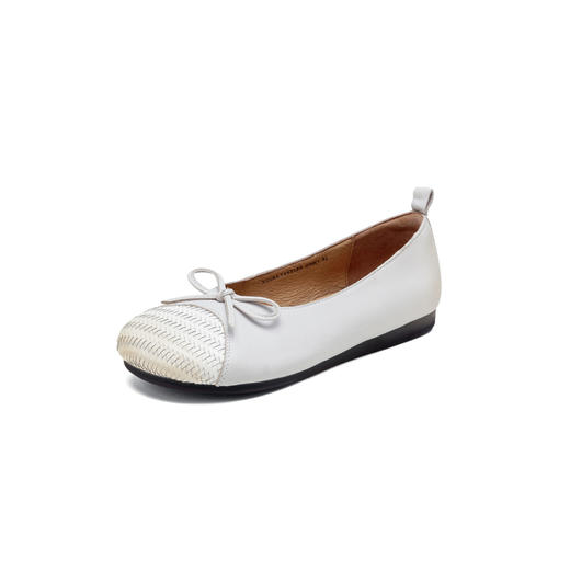 西村名物2025年春季新款舒适平底蝴蝶结百搭单鞋X25AE14431 商品图10