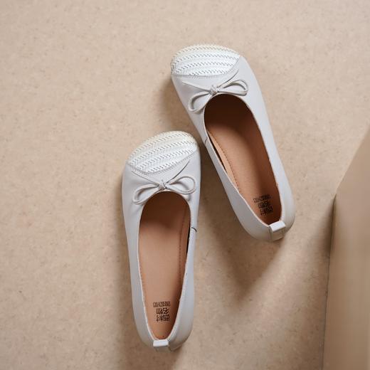 西村名物2025年春季新款舒适平底蝴蝶结百搭单鞋X25AE14431 商品图6