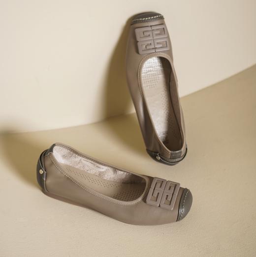 西村名物2025年春季新款舒适平底复古百搭低跟单鞋X25AE14591 商品图7