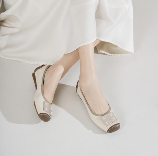 西村名物2025年春季新款舒适平底复古百搭低跟单鞋X25AE14591 商品图5