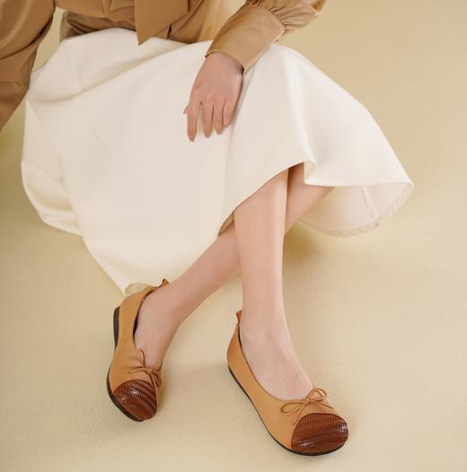 西村名物2025年春季新款舒适平底蝴蝶结百搭单鞋X25AE14431 商品图2