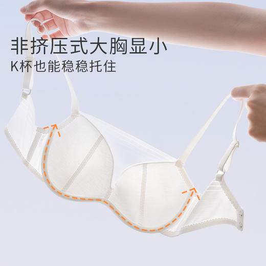 奶糖派大杯文胸无痕抹胸防走光大胸显小隐形舒适内衣 商品图2