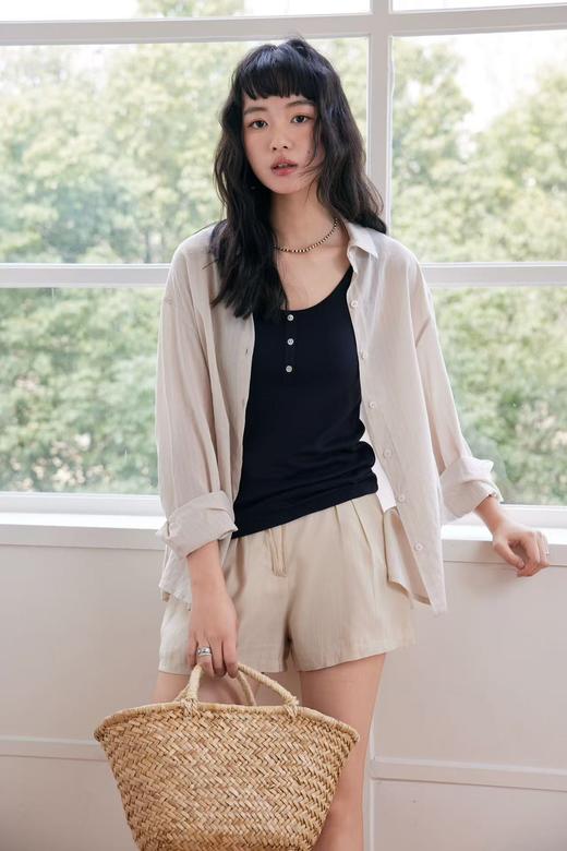 天丝亚麻· 老钱风衬衫 ，会‘呼吸’的豪华面料，✔85%天丝+亚麻 ，ins博主ootd的老钱慵懒风 商品图2