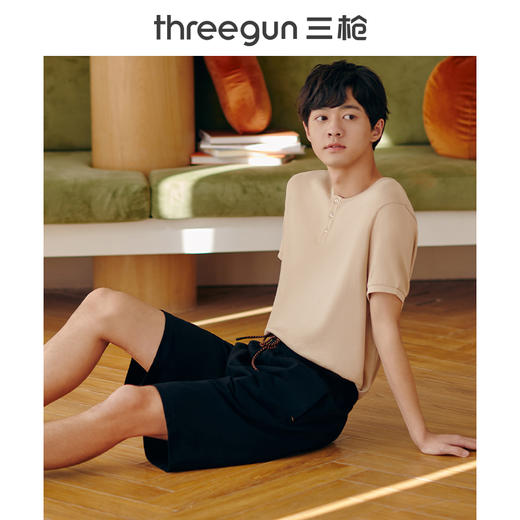 Threegun三枪 【凉感记忆棉】男士家居短裤睡裤-50699B011 商品图7