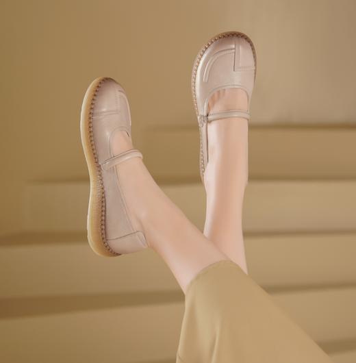 西村名物2025年春季新款舒适平底复古百搭低跟单鞋T25AE15141 商品图5