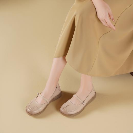 西村名物2025年春季新款舒适平底复古百搭低跟单鞋T25AE15141 商品图6