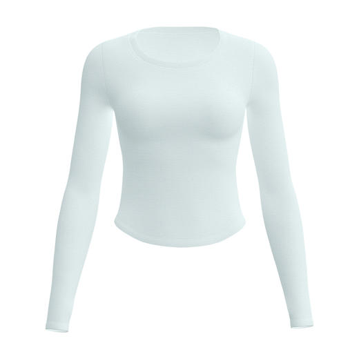 跃牌【瑜堂系列】新款运动长袖裸感紧身显瘦跑步运动T恤免穿文胸瑜伽服女JYMC113 商品图4