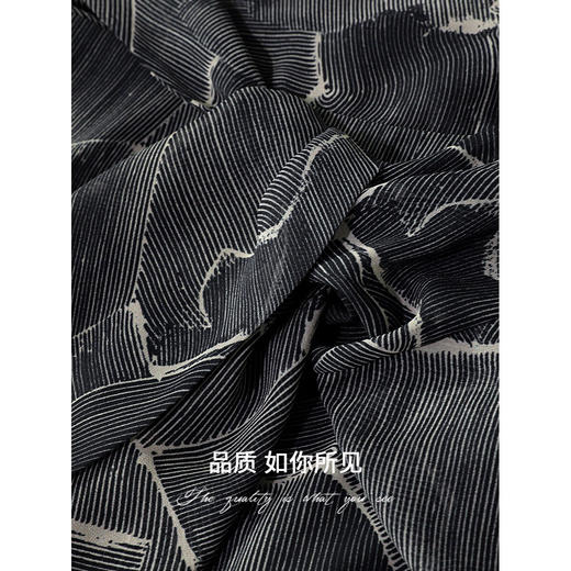 COCOBELLA度假风大理石纹印花飘带半身裙春夏飘逸长裙HS3109 商品图3