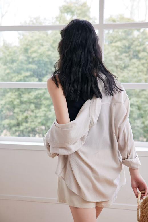 天丝亚麻· 老钱风衬衫 ，会‘呼吸’的豪华面料，✔85%天丝+亚麻 ，ins博主ootd的老钱慵懒风 商品图5