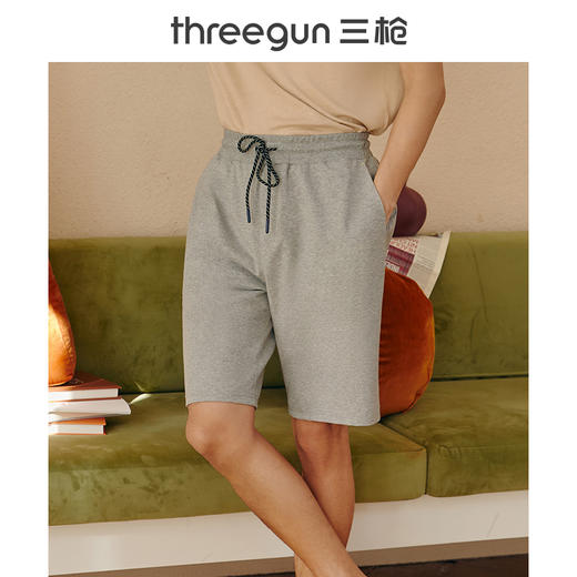 Threegun三枪 【凉感记忆棉】男士家居短裤睡裤-50699B011 商品图0