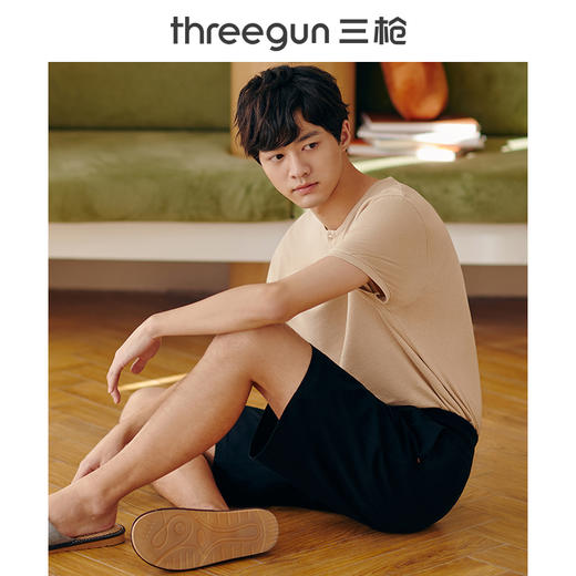 Threegun三枪 【凉感记忆棉】男士家居短裤睡裤-50699B011 商品图6