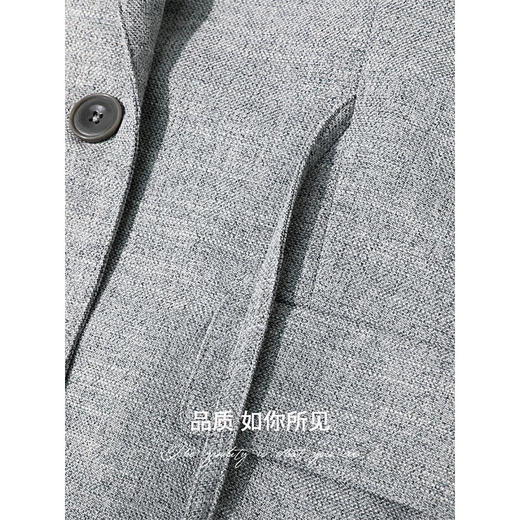 COCOBELLA格雷系穿搭花纱休闲西装女早春松弛感气质外套SI3013 商品图3