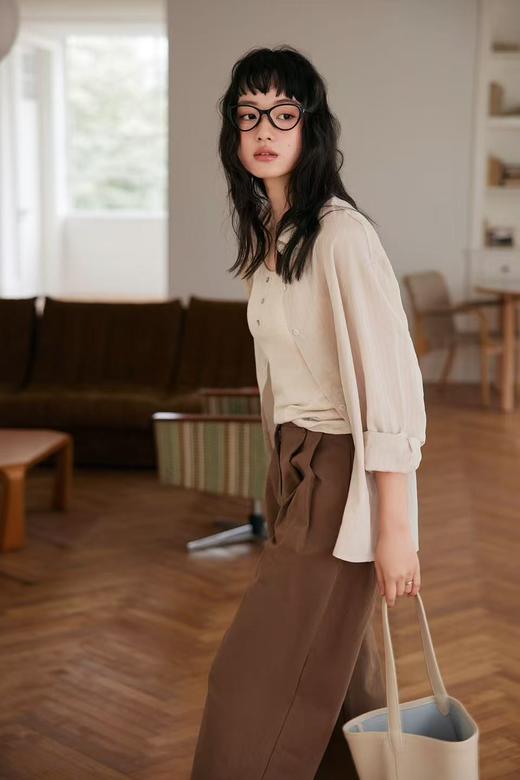 天丝亚麻· 老钱风衬衫 ，会‘呼吸’的豪华面料，✔85%天丝+亚麻 ，ins博主ootd的老钱慵懒风 商品图9