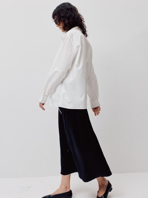 LIYIHAN清月鹊丨25春全棉门襟不规则衬衫两穿上衣女绑绳设计款 商品图3