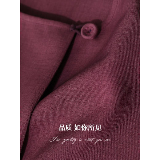 【限时秒杀】COCOBELLA静奢捏褶无袖连衣裙春夏高智商务简约西装裙FR3076 商品图3