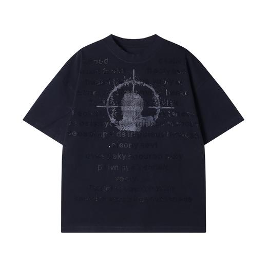 6819春夏新款时尚个性美式撞色烫钻印花圆领短袖T恤宽松百搭潮流上衣 商品图1