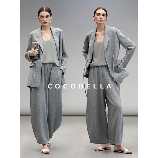 COCOBELLA格雷系穿搭花纱休闲西装女早春松弛感气质外套SI3013 商品图2