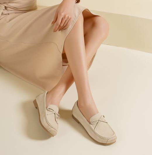 西村名物2025年春季新款舒适平底复古百搭深口单鞋乐福鞋T25AM15181 商品图4