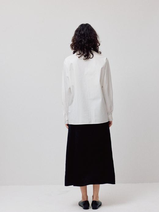 LIYIHAN清月鹊丨25春全棉门襟不规则衬衫两穿上衣女绑绳设计款 商品图4