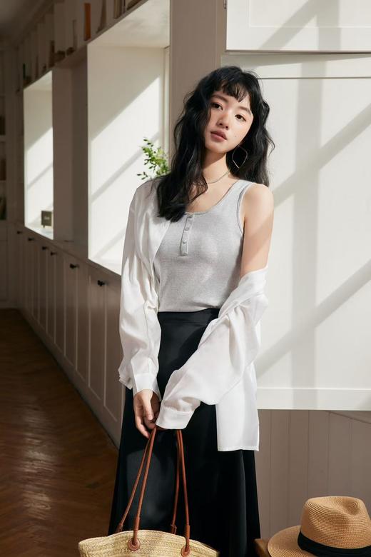 天丝亚麻· 老钱风衬衫 ，会‘呼吸’的豪华面料，✔85%天丝+亚麻 ，ins博主ootd的老钱慵懒风 商品图6