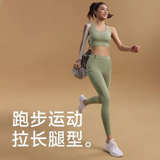 跃牌【瑜堂系列】机车裤无缝高腰提臀显瘦侧口袋防卷边高弹裸感瑜伽裤JYJK007 商品图1