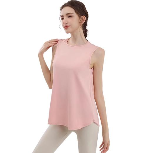 跃牌【瑜堂系列】开叉宽松瑜伽背心健身跑步网纱宽松女无袖罩衫运动背心JYWB003 商品图4