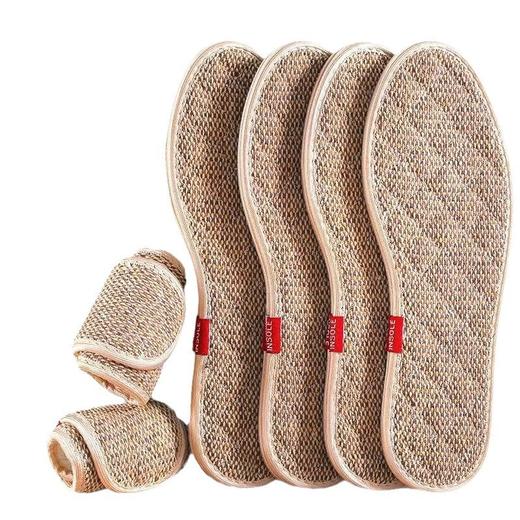 「9.9到手8双！棉麻鞋垫」鞋垫男吸汗鞋垫四季棉麻鞋垫女款干爽透气软底草本除臭鞋垫配饰 商品图4