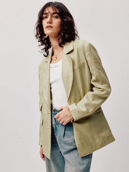 LIYIHAN亘云麻 | 25春亚麻西装外套宽松舒适上衣外套小众时尚感 商品图1