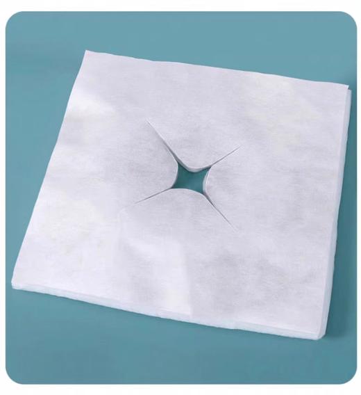 40cm*40cm 一次性洞巾美容院趴巾十字洞巾按摩床头巾spa推拿趴脸巾床头巾 商品图1