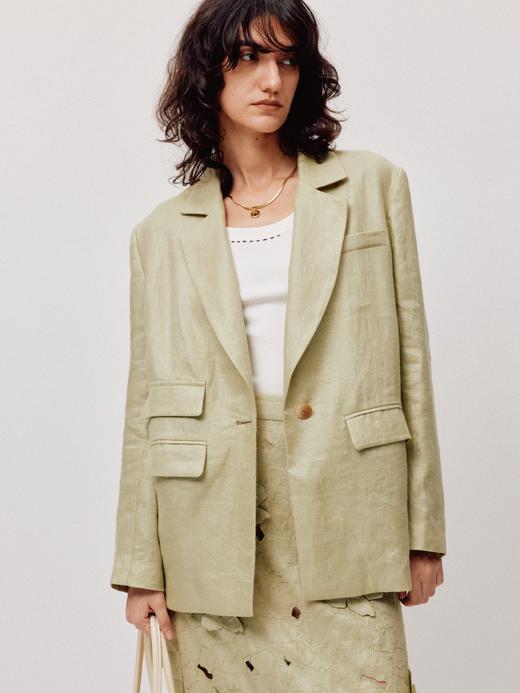 LIYIHAN亘云麻 | 25春亚麻西装外套宽松舒适上衣外套小众时尚感 商品图0