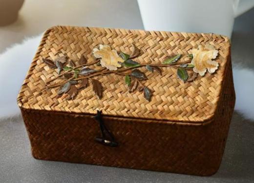 草编提篮（一路生花） 商品图0