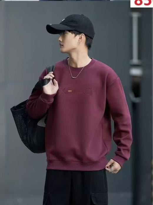 8502酒红卫衣 商品图0