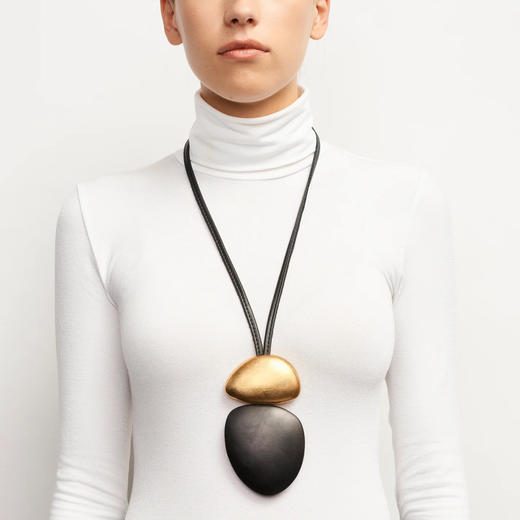 北京仓｜MONIES-Akita-金色 吊坠 项链［丹麦设计师］ 商品图0