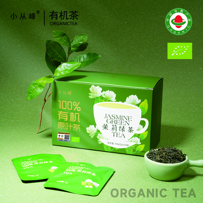严选 | 小从峰有机茶 绿茶/茉莉花茶 60g（2g*30包）/盒