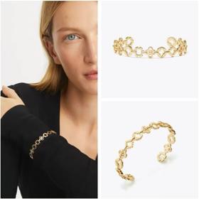 清仓.裸包装！纯原！汤丽柏琦 kira四叶草多图案开口手镯  材质黄铜镀金